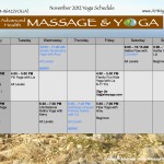 NOVEMBER 2012 YOGA SCHEDULE